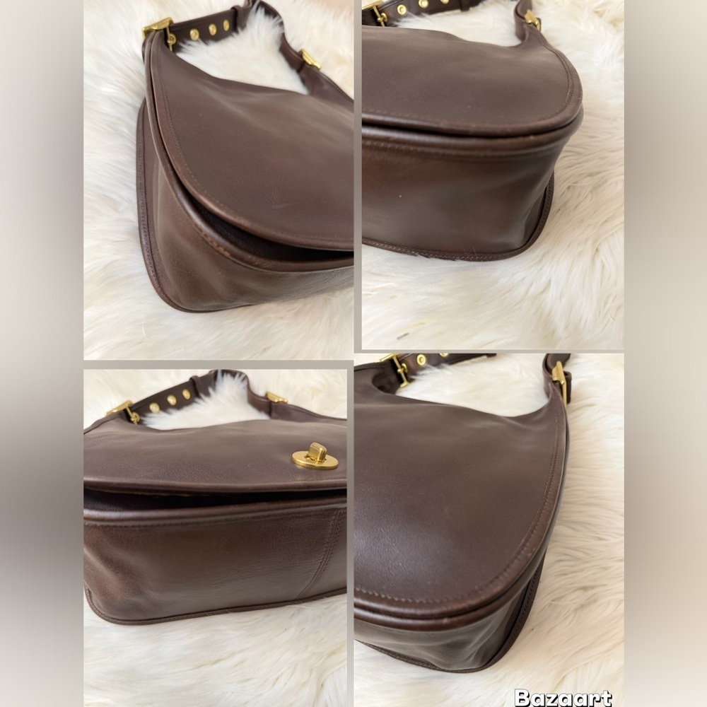 Vintage Coach #9718 Elegant Brown Leather Men's Bag - Picture 6 of 11